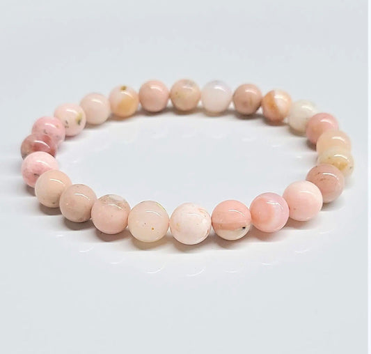 8 mm Pink Opal Stone Bracelet
