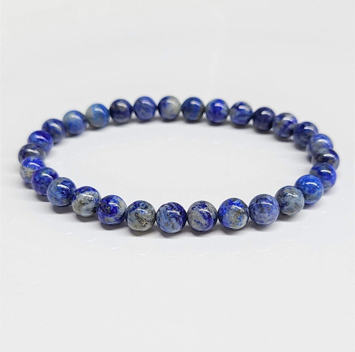 6 mm Lapis Lazuli Bracelet Media  1