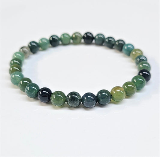 6 mm Moss Agate Bracelet - Best South Gems