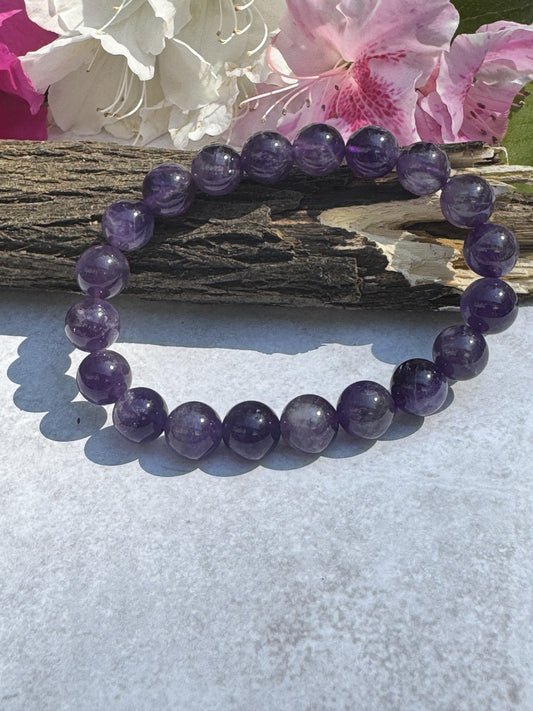 10 mm Amethyst Bracelet