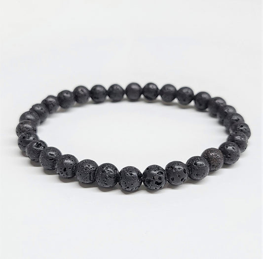 6 mm Lava Stone Bracelet - Strengthen Your Connection