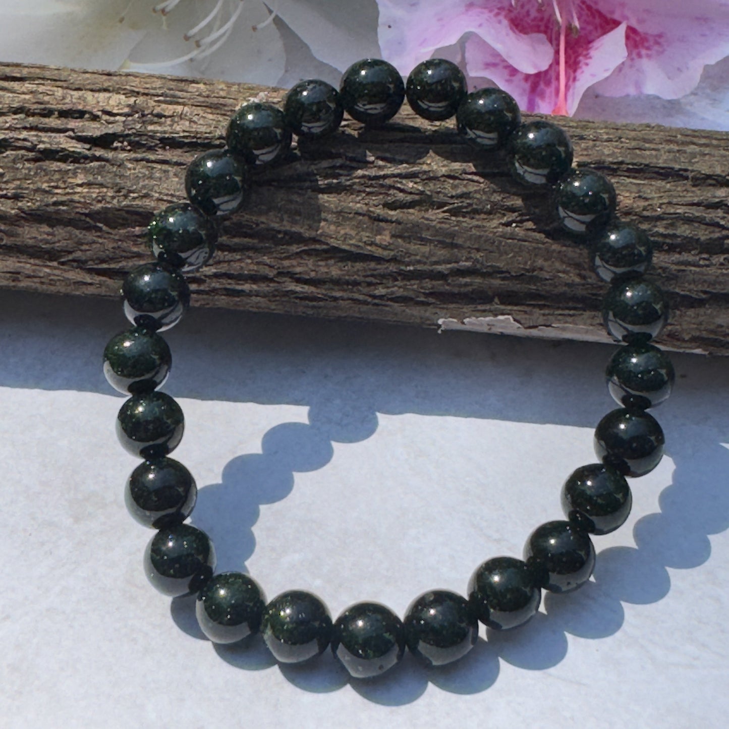 Green Goldstone Bracelet