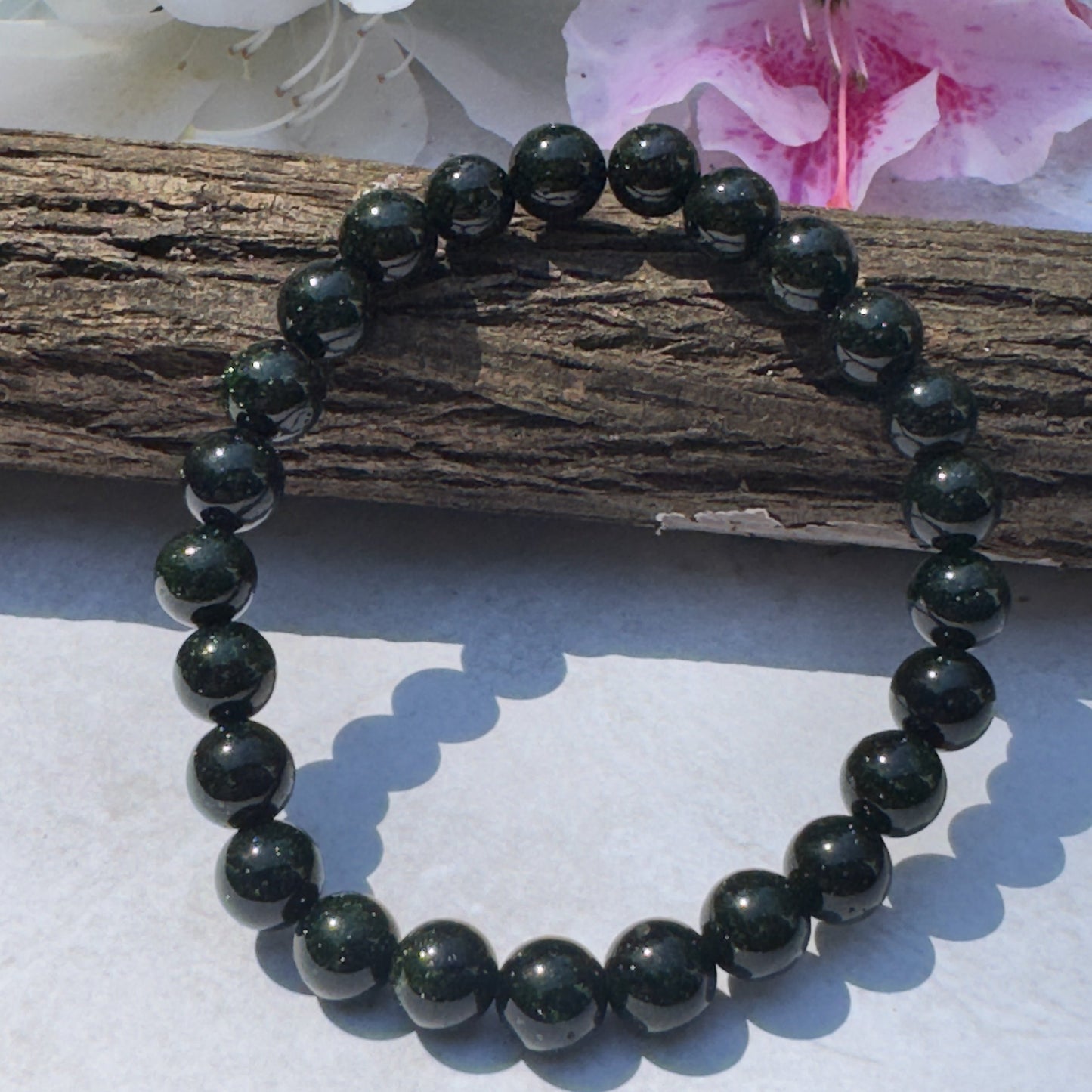 Green Goldstone Bracelet