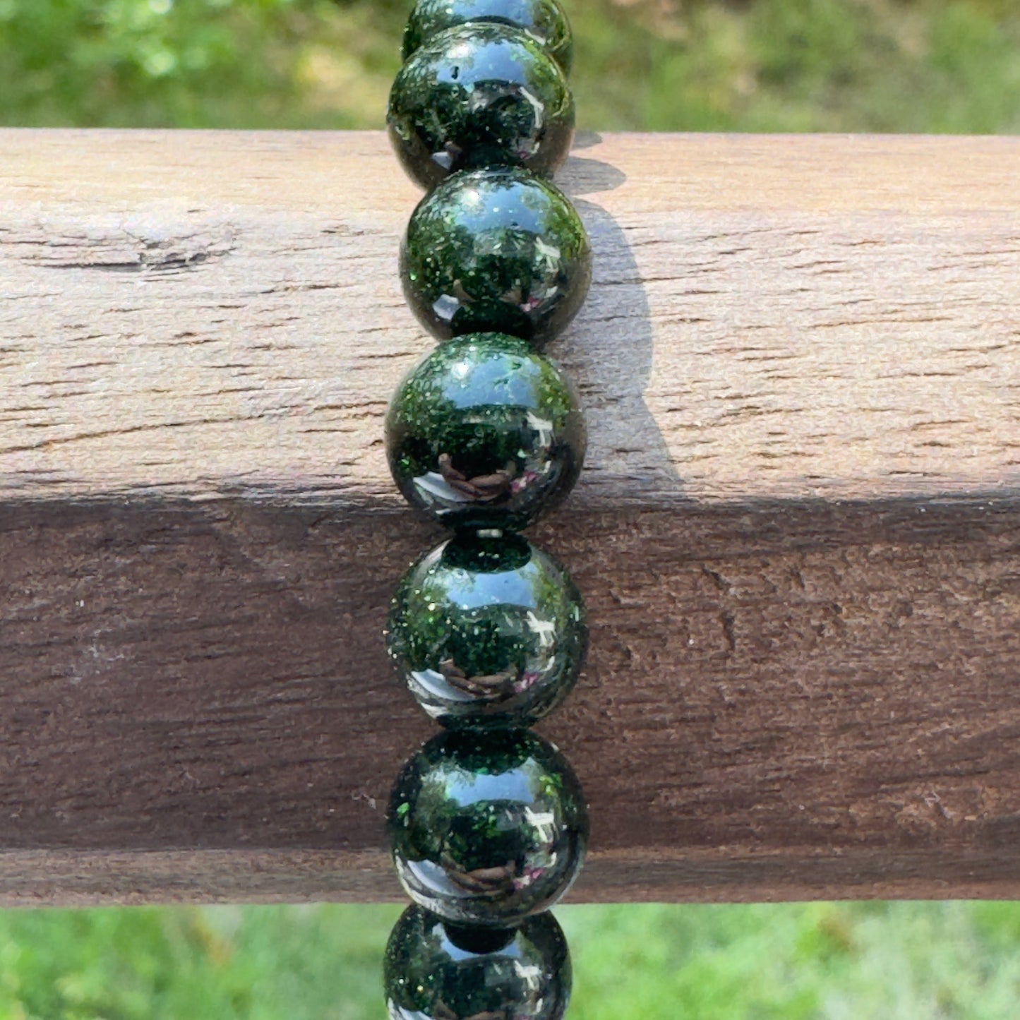 Green Goldstone Bracelet