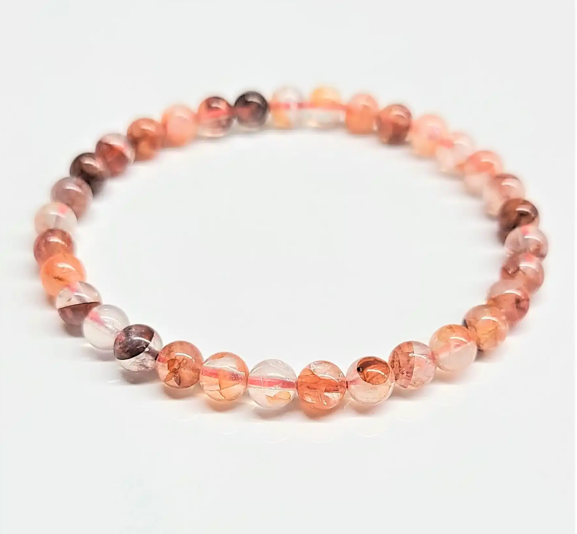 6mm Fire Hematoid Quartz Bracelet - Best South Gems